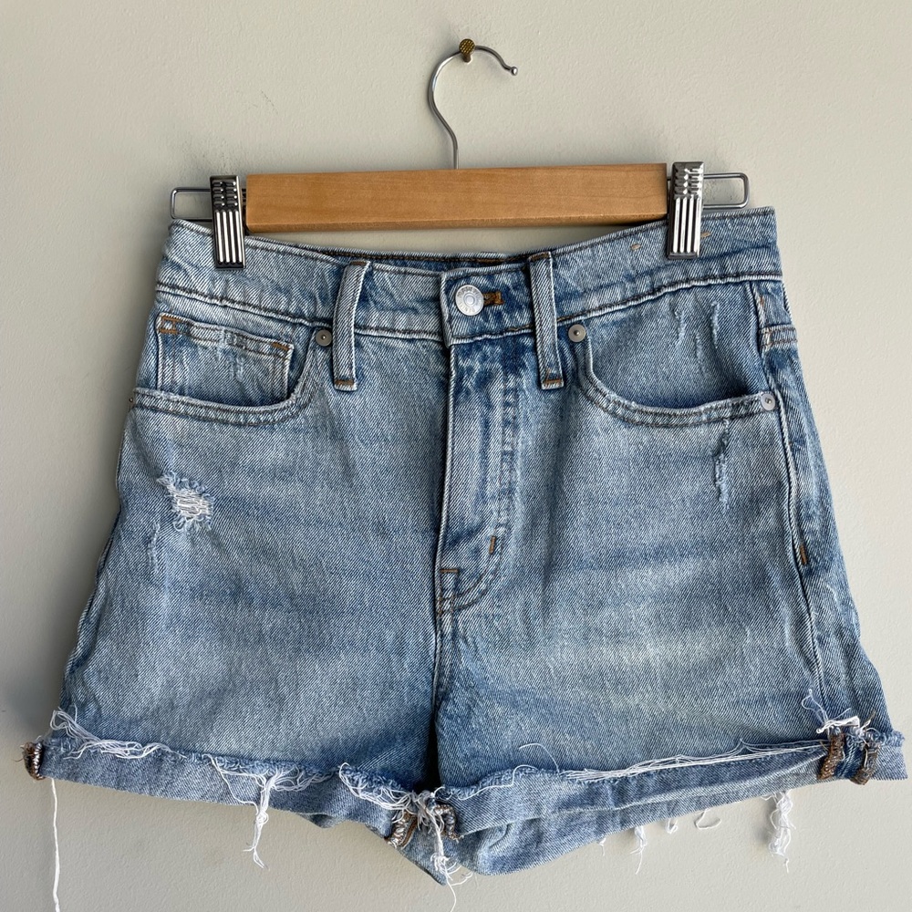 Madewell high rise denim shorts